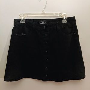 NWT Black Denim Miniskirt
